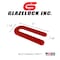 Glazelock 1/8" 3 1/2"L x 1-1/2"W 1/2" Slot, U-shaped Horseshoe Plastic Flat Shims Red 1000pc/box GLZ11 - alternate 3